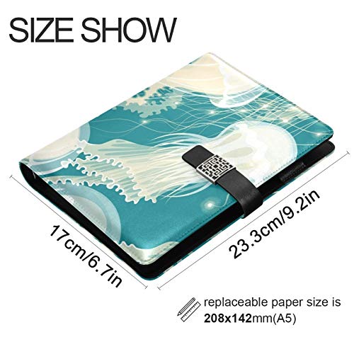Amazon.co.jp: MAKIKU システム手帳 A5サイズ 6穴リング クラゲ